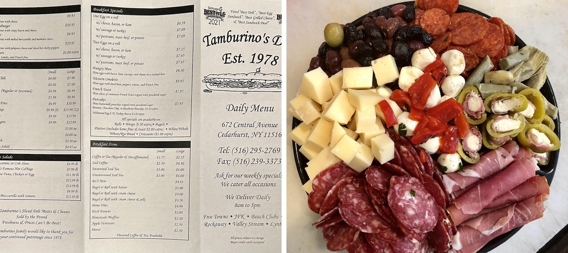 Tamburino's Italian American Delicatessen Menu